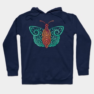 Boho Indy Tattoo Ethnic Butterfly Hoodie